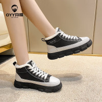 oyy2023新款 高帮羊羔绒雪地靴棉鞋板鞋加棉潮鞋冬季款