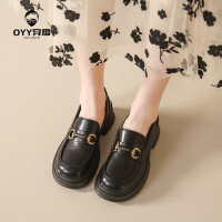 oyy2023新款 乐福鞋小皮鞋厚底休闲鞋小众法式复古英伦风