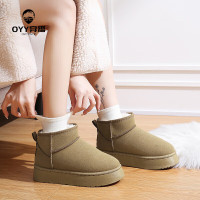 oyy2023新款 雪地靴保暖棉鞋韩版时尚百搭厚底短筒加绒棉靴