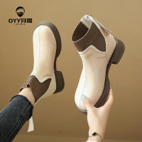 oyy2023新款 英伦风马丁靴袜靴厚底瘦瘦靴气质短靴