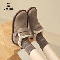 oyy2023新款 [偏小一码]雪地靴羊羔绒短靴加绒保暖勃肯棉鞋冬