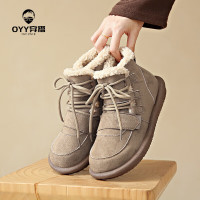oyy2023新款[偏小一码]雪地靴羊羔绒短靴加绒保暖勃肯棉鞋冬季