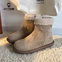 oyy2023新款 [偏小一码]雪地靴羊羔绒短靴厚底加绒保暖勃肯棉