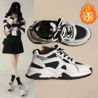 oyy2023新款冬季加绒运动老爹鞋厚底增高女鞋单鞋款号21