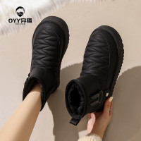 oyy2023新款女鞋中邦保暖雪地靴孕妇脚宽脚胖靴子大棉鞋