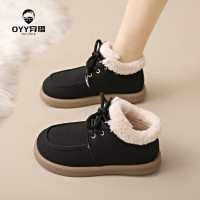 oyy2023新款女鞋冬季棉鞋中邦脚宽脚胖孕妇雪地靴大码靴子