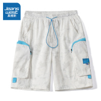 真维斯短裤男士工装五分裤夏季新款薄款宽松外穿速干中裤休闲裤子