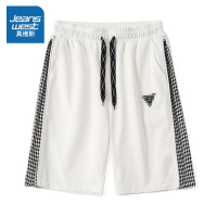 真维斯短裤男夏季抽绳侧开拉链休闲百搭宽松潮流帅气五分裤子男