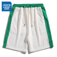 真维斯华夫格短裤男夏季高级感宽松运动五分裤子港风潮流休闲裤