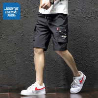 真维斯短裤男士2022夏季新款宽松工装裤运动休闲五分裤子外穿中裤