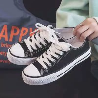 2022新款帆布鞋女学生韩版夏季时尚百搭潮流休闲鞋平底板鞋透气百搭单鞋女