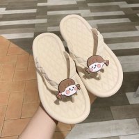 人字拖女可爱卡通少女心ins韩版时尚百搭学生防滑软底拖鞋休闲外穿夹脚沙滩鞋女