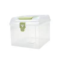 欧土酷 B-298透明正方形收纳盒小药箱文具玩具首饰盒