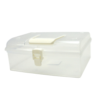 欧土酷 B-299透明长方形收纳盒化妆盒药箱文具工具箱