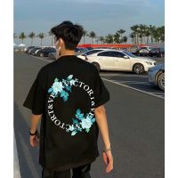 WAXY纯棉美式高街vibe短袖t恤男ins潮牌字母印花痞帅炸街印花上衣