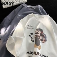 WAXY纯棉t恤男韩版潮流oversize夏季运动百搭宽松半袖衣服男装ins
