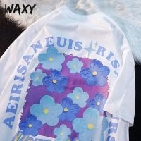 WAXY夏季纯棉t恤男韩版潮流oversize宽松百搭运动半袖衣服男装ins