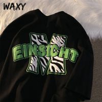 WAXY2022年夏季纯棉t恤男韩版潮流oversize运动百搭宽松男装ins潮