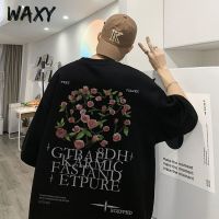 WAXY纯棉t恤短袖男学生国潮oversize宽松百搭中国风上衣服男装ins
