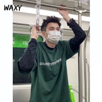 WAXY国潮字母印花ins男女同款短袖纯棉T恤衫宽松百搭半袖夏装上衣