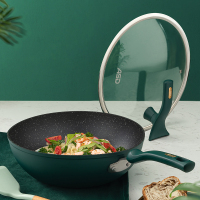 爱仕达(ASD)不粘锅晶石无油烟炒锅翡翠石系列家用平底炒菜锅电磁炉燃气灶通用 32cm炒锅 带侧耳 CL32V3Q