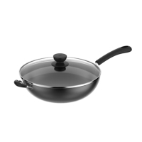 爱仕达 (ASD) 炒锅不易锈·甄铁无涂层炒锅·玻盖CF34C4Q