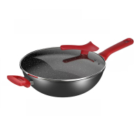 爱仕达(ASD)炒锅无油烟硬氧晶石不粘34cm平底炒菜锅电磁炉燃气通用CL34A1J