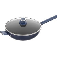 爱仕达(ASD)炒锅 0涂层 钛晶不粘炒锅高端锅具 电磁炉通用炒菜炒锅家用炒锅 [34CM] CC34Z8Q