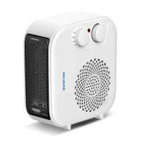美菱(MELING)MDN-FH06电暖器家用电热取暖器办公室桌面小暖风机 恒温款-白色