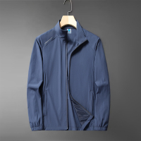 渔人船长户外单层薄款防风透气运动风衣外套经典纯色立领夹克单衣