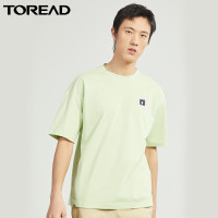 探路者户外t恤男宽松短袖纯棉吸汗透气排湿不沾身大猩猩动物主题图案春夏新品男式休闲圆领户外T恤