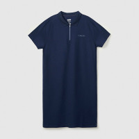 探路者 POLO衫女棉质 22春夏户外中长款轻薄宽松舒适运动长款过膝T恤女POLO裙AQK82777