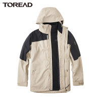 探路者户外套抓绒内胆冲锋衣男士三合一两件套户外服装2021秋冬季新款户外防风保暖男式防水防寒冲锋衣