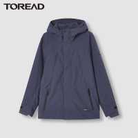 探路者冬季加厚夹绒单层冲锋衣男2021秋冬新款户外舒适保暖男式内里摇粒绒冲锋衣防水户外加绒防风外套