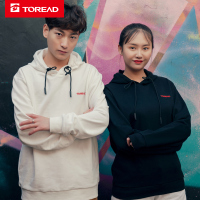 探路者卫衣男女情侣款外套通款棉质连帽套头衫户外手绘图案连帽卫衣登山徒步旅行外套休闲