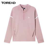 探路者训练外套女士挺括弹力透气长袖跑步外套 春夏季新品时尚宽松弹力舒适女士运动外套