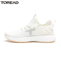 探路者健走鞋男士凉爽透气网布超轻四面弹力板鞋户外运动鞋防滑 春夏季系带男式轻量户外男鞋子