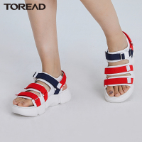 探路者女鞋沙滩鞋女士户外运动凉拖鞋女春夏季户外女式防滑耐磨超轻便经典旅行织带休闲凉鞋