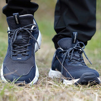 探路者男鞋夏季网布透气户外鞋男春夏防滑耐磨轻便户外徒步鞋男式运动户外防撞轻量徒步登山鞋