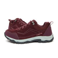 探路者女士户外鞋子耐磨徒步鞋防滑户外登山鞋子低帮反毛牛皮秋冬季户外舒适休闲旅行鞋子
