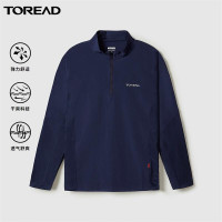 探路者长袖T恤 运动速干T恤男款长袖速干衣2022春夏新款户外立领弹力舒适速干上衣TAJK81111