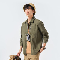 探路者速干衬衫 柔软透气不沾身从长袖衬衫 22春夏新款男户外运动钓鱼透气衬衫外套TAKK81245