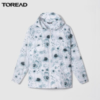 探路者户外光变光变印花皮肤衣女 UPF50轻薄排汗透气22夏季新款户外旅行防晒衣TAZK82214