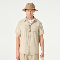 探路者速干衬衫 22春夏户外男士休闲运动吸汗透气短袖速干衣TAKK81573