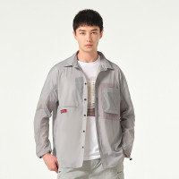 探路者衬衫款式防晒衣男式立领皮肤衣 22夏季新款 户外旅行轻薄钓鱼防晒衬衫TAZK81519