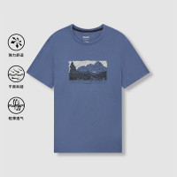 探路者速干短袖 t恤春夏男式圆领速干衣 轻薄弹力户外透气功能短袖衫TAJK81225\/82224