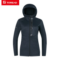 探路者保暖外套女士软壳衣加绒保暖户外服装防风衣服秋冬季户外弹力透气防水徒步登山旅行运动休闲外套