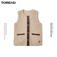 探路者抓绒背心两面穿女士摇粒绒马甲2021秋冬季新款户外女式舒适亲肤保暖羊羔绒马甲