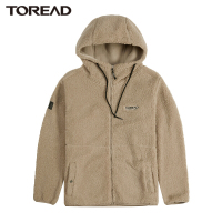 探路者旅行外套男户外连帽加厚抓绒衣柔软保暖摇粒绒外套 2021秋冬新款户外保暖舒适男式羊羔绒外套