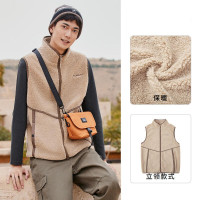 探路者抓绒马甲秋冬新款户外防水外套加大柔软保暖舒适透气摇粒绒背心TAFJ90791